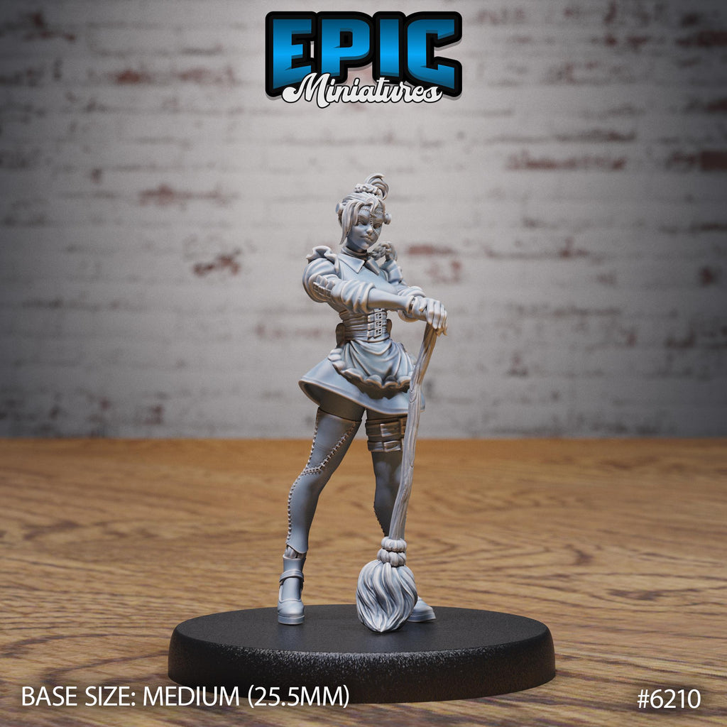 Frankenstein Maid Option #6210 front DND miniature Undead Souls 16k resin