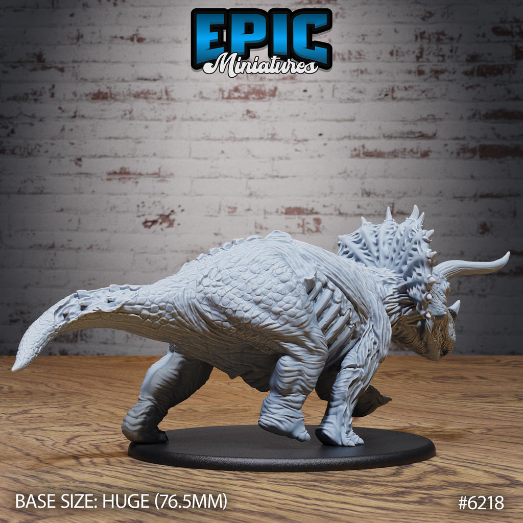 Triceratops Option #6218 back DND miniature Undead Souls 16k resin