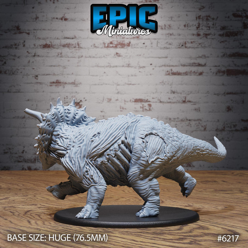 Triceratops Option #6217 back DND miniature Undead Souls 16k resin
