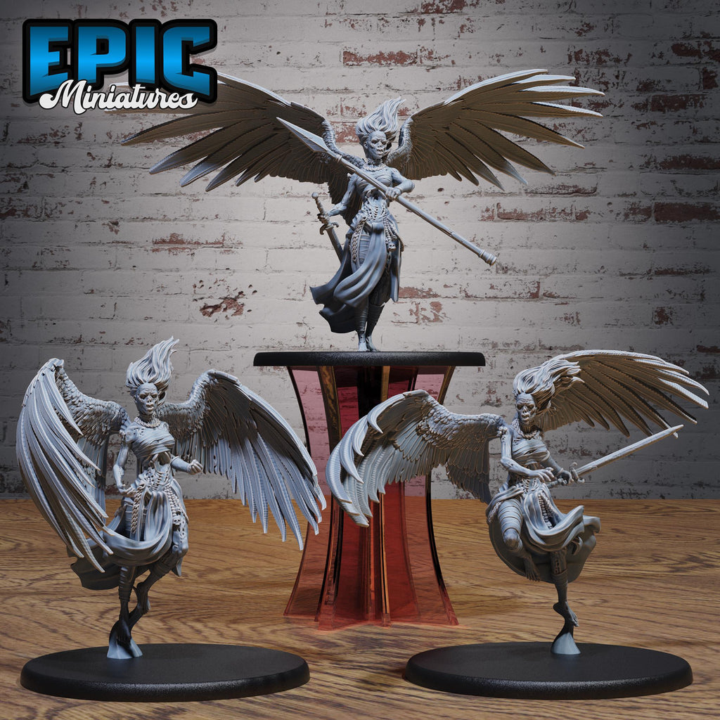 Angel Zombie Set of 3 DND miniatures group photo Undead Souls