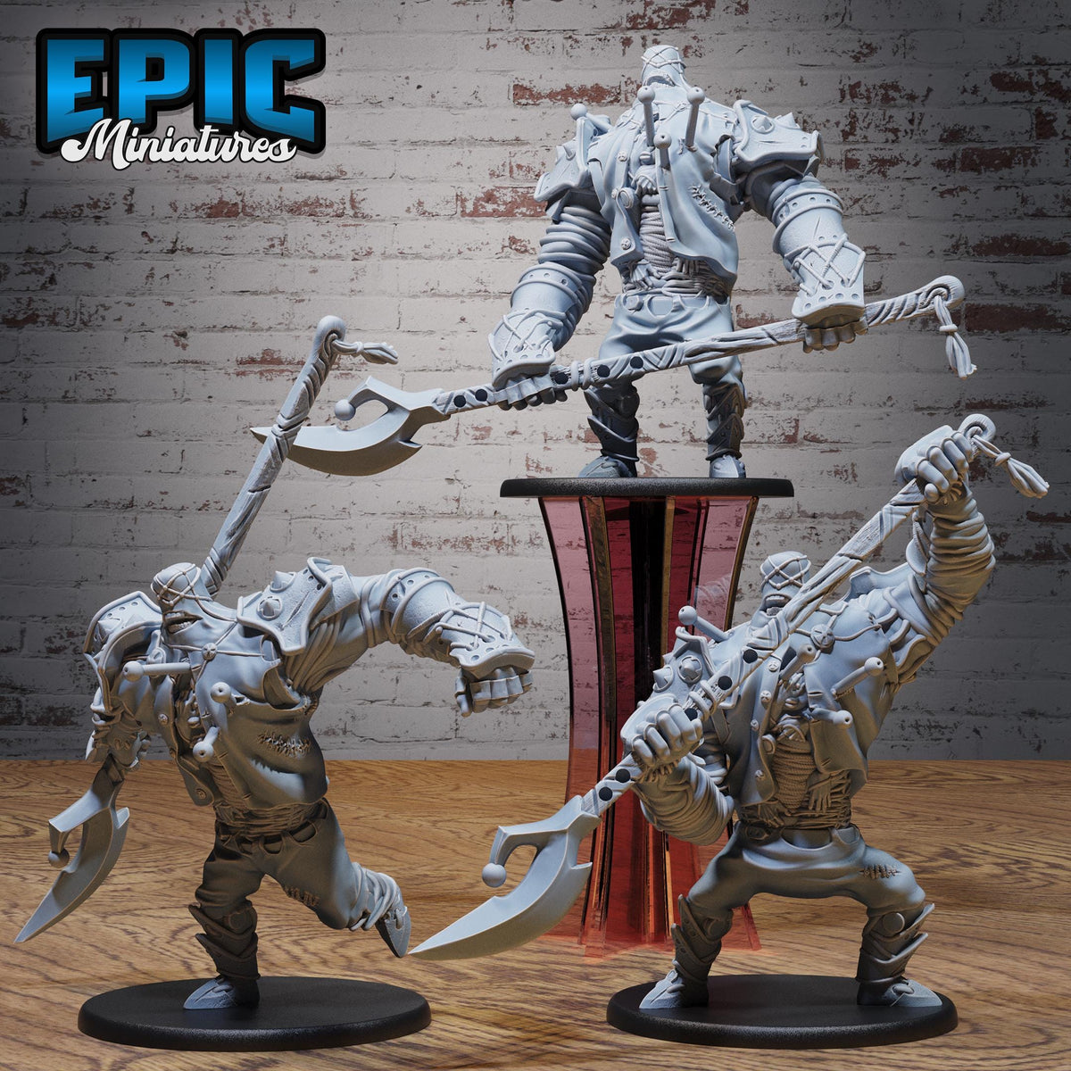 Stitch Golem Set of 3 DND miniatures group photo Undead Souls