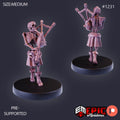 Skeleton Musician Option #1231 front DND miniature Halloween Horror 16k resin