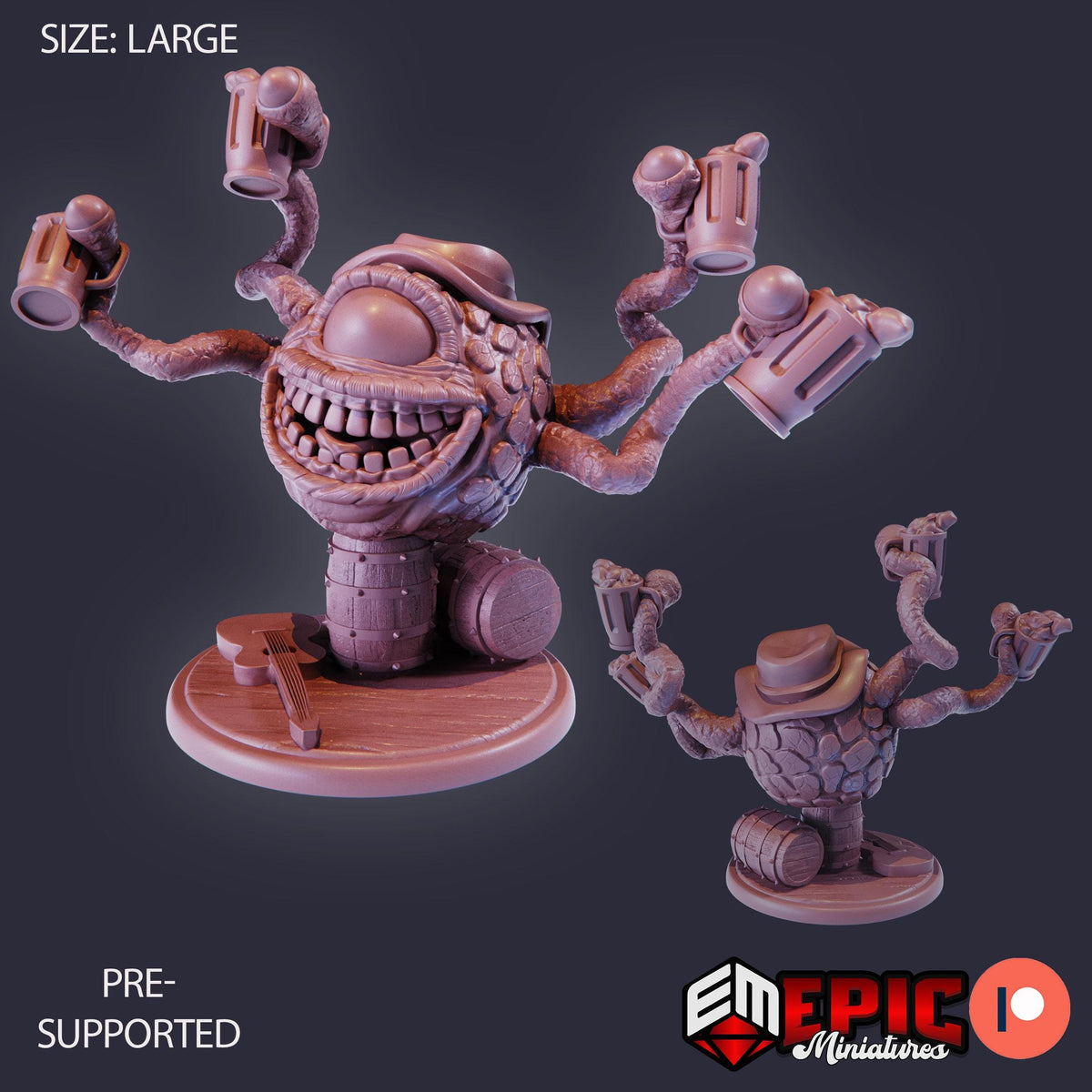 Beer Holding Eye DND miniatures group photo Halloween Horror
