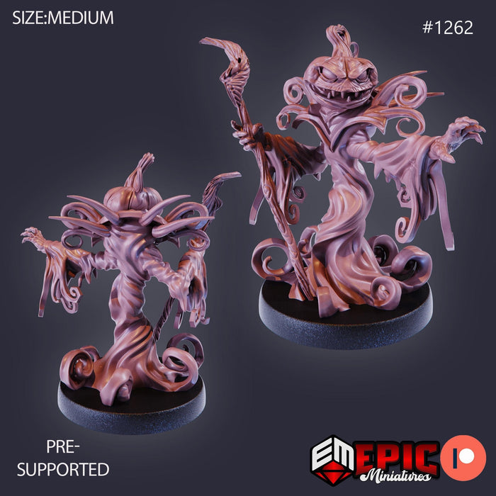 Pumpkin Reaper Set of 5 DND Miniatures | Halloween Horror | 28mm & 32mm Resin