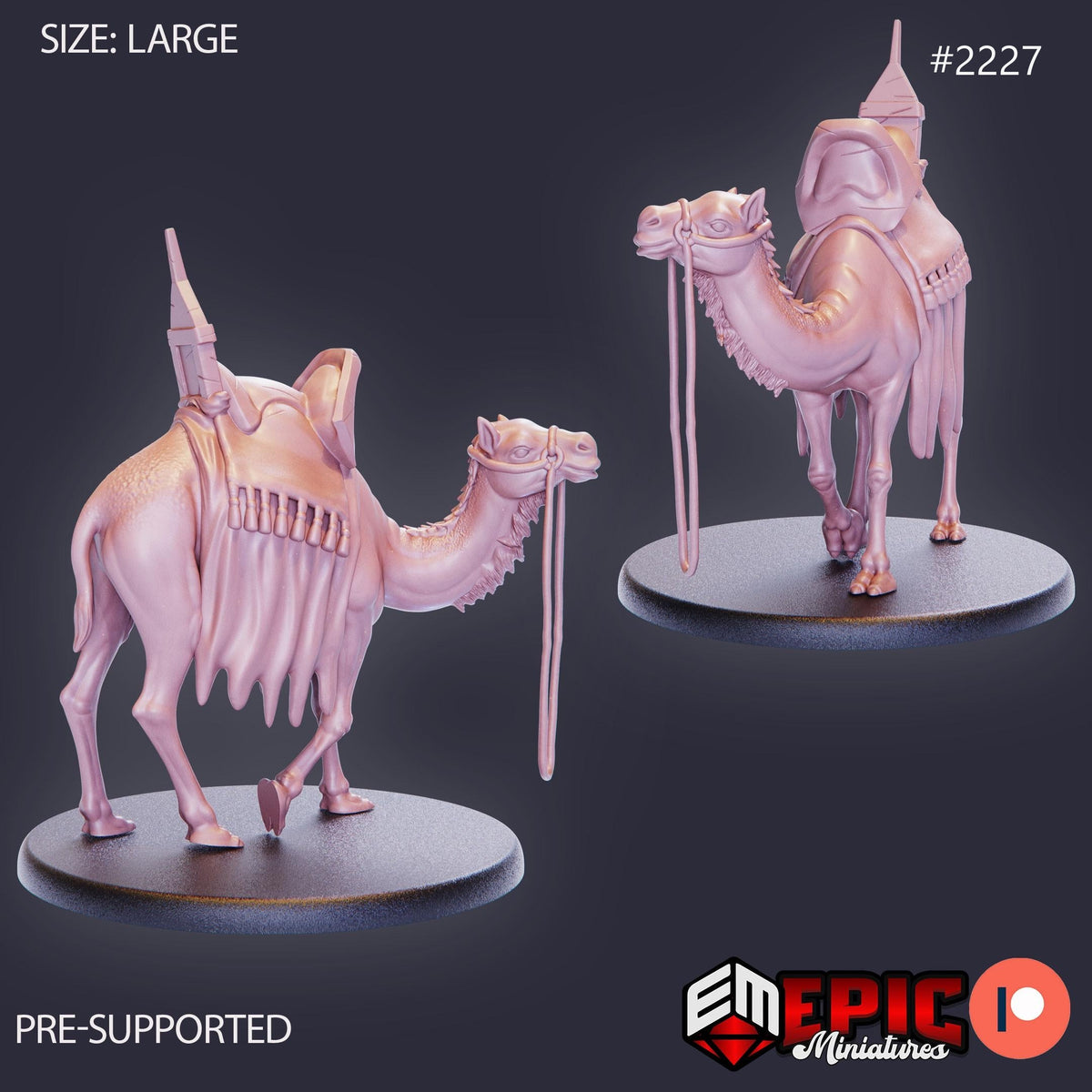 Camel Option #2227 front DND miniature Oriental Dunes 16k resin
