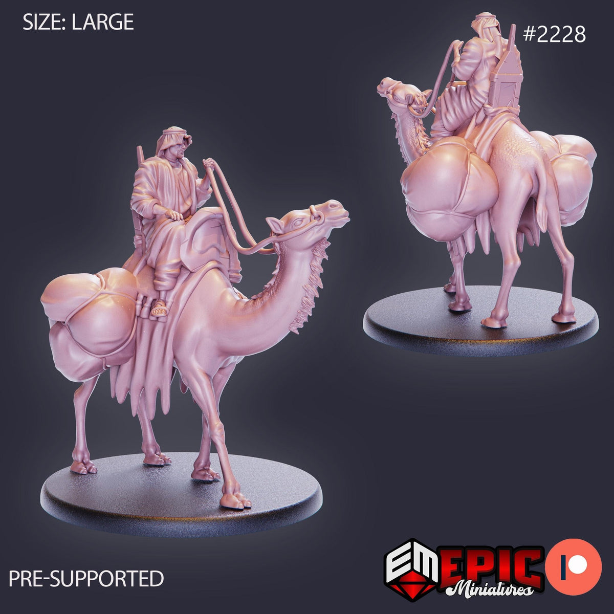 Camel Option #2228 front DND miniature Oriental Dunes 16k resin