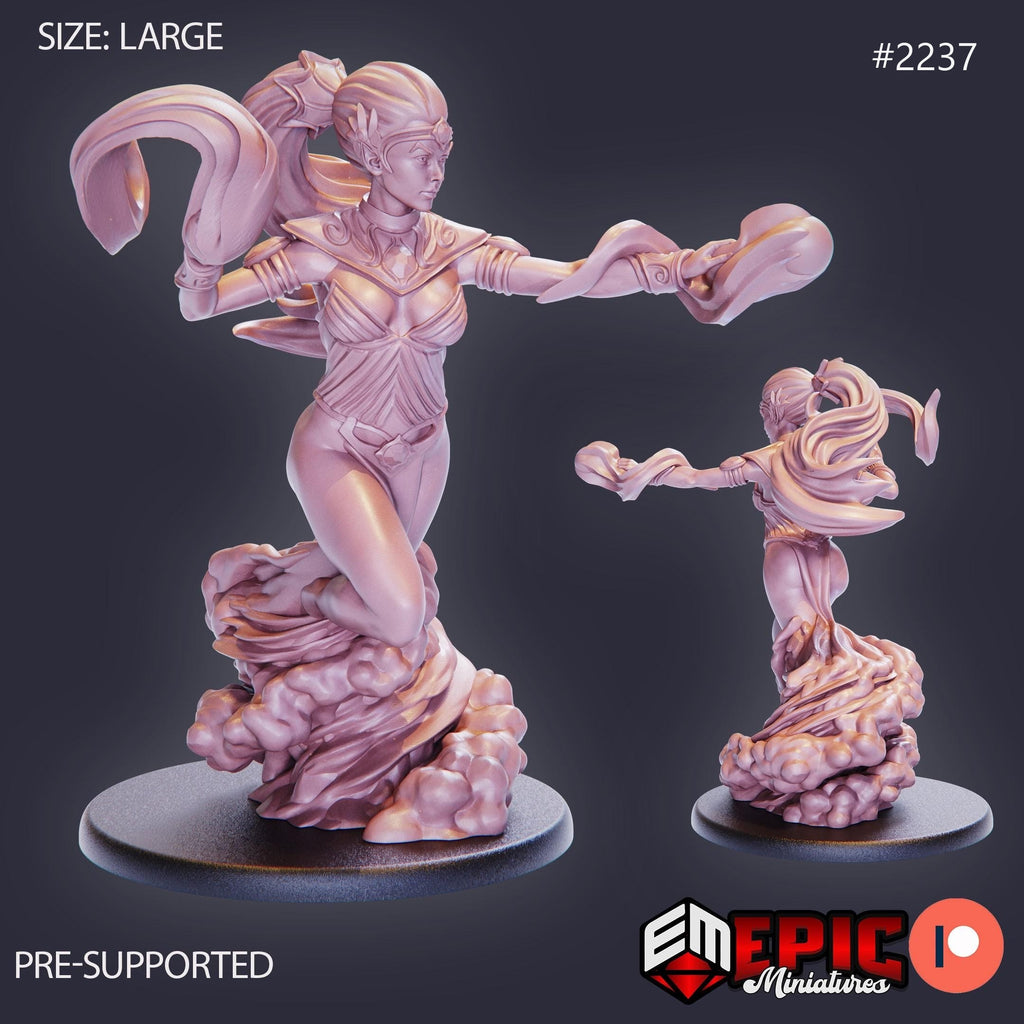 Djinni Female Option #2237 front DND miniature Oriental Dunes 16k resin