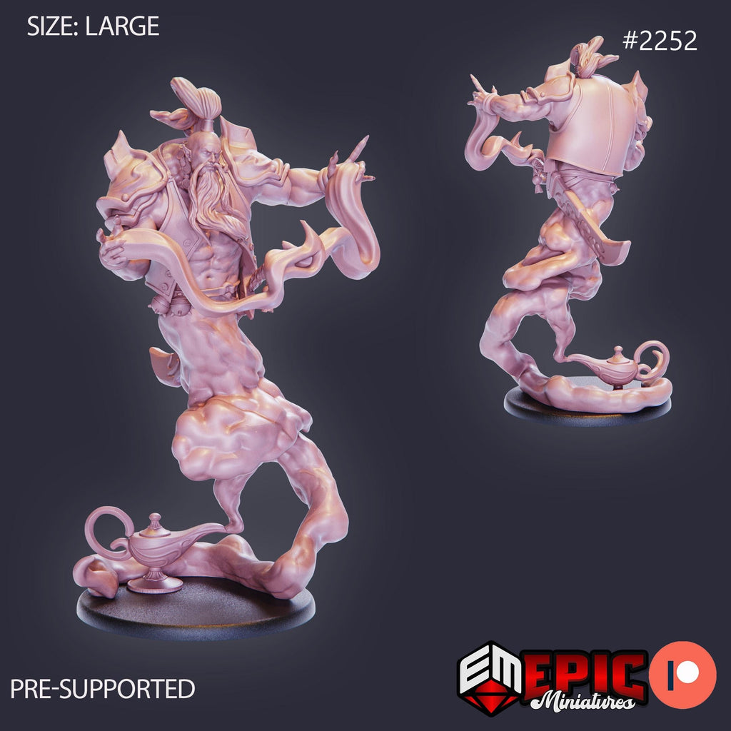Legendary Lamp Genie Option #2252 front DND miniature Oriental Dunes 16k resin