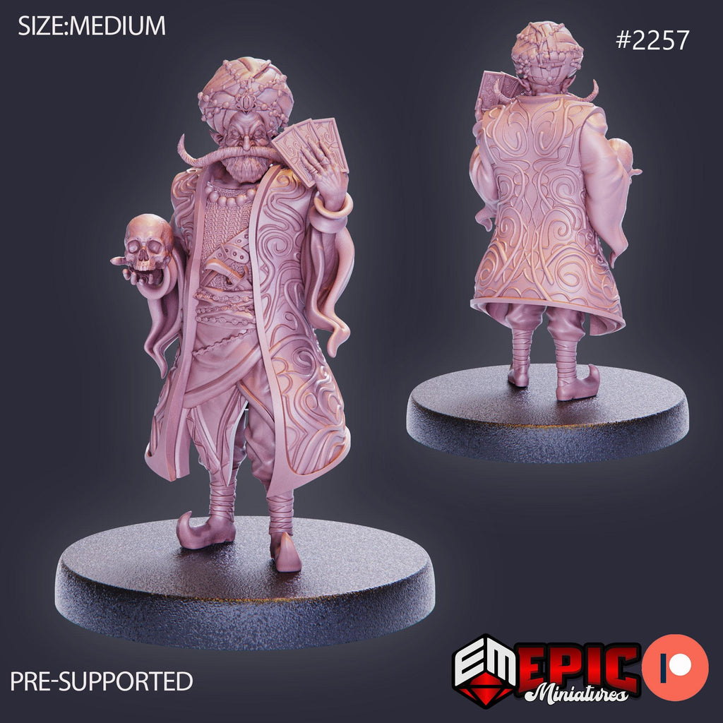 Shady Fortune Teller Option #2257 front DND miniature Oriental Dunes 16k resin