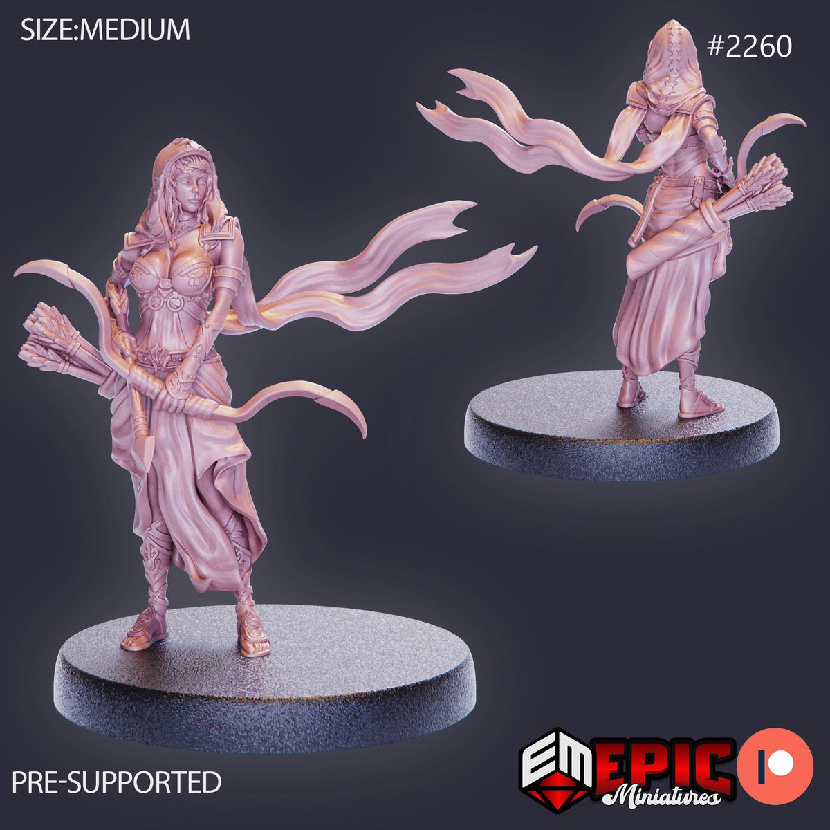 Desert Ranger Option #2260 front DND miniature Oriental Dunes 16k resin