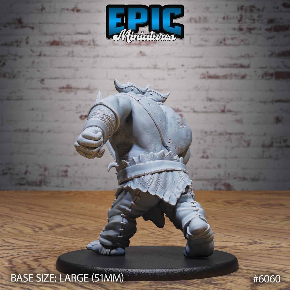 Ettin Pirate Option #6060 back DND miniature Corsair Waters 16k resin