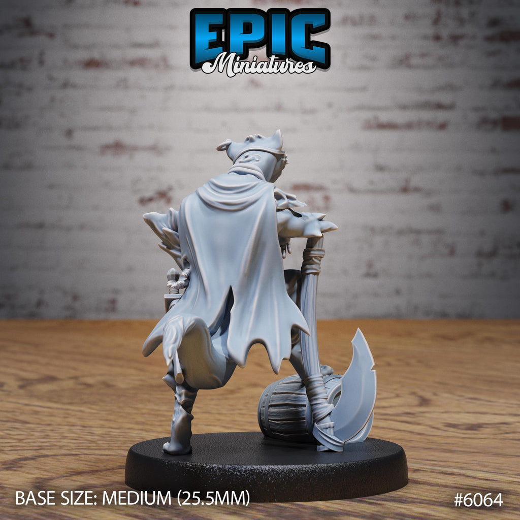 Otterfolk Pirate Option #6064 back DND miniature Corsair Waters 16k resin