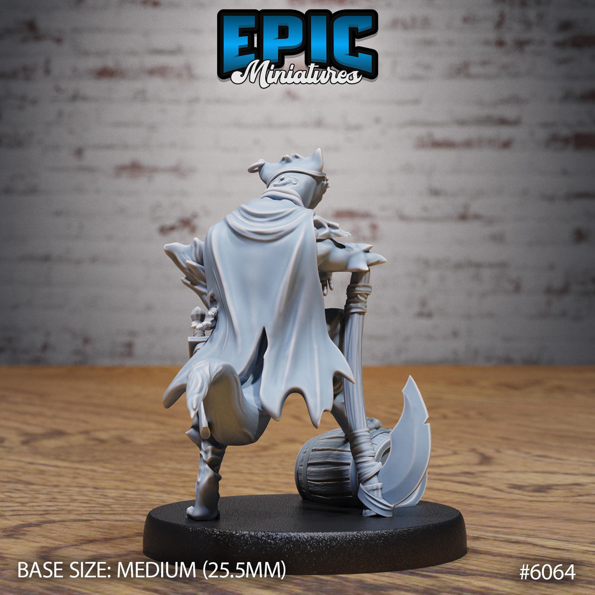 Otterfolk Pirate Option #6064 back DND miniature Corsair Waters 16k resin