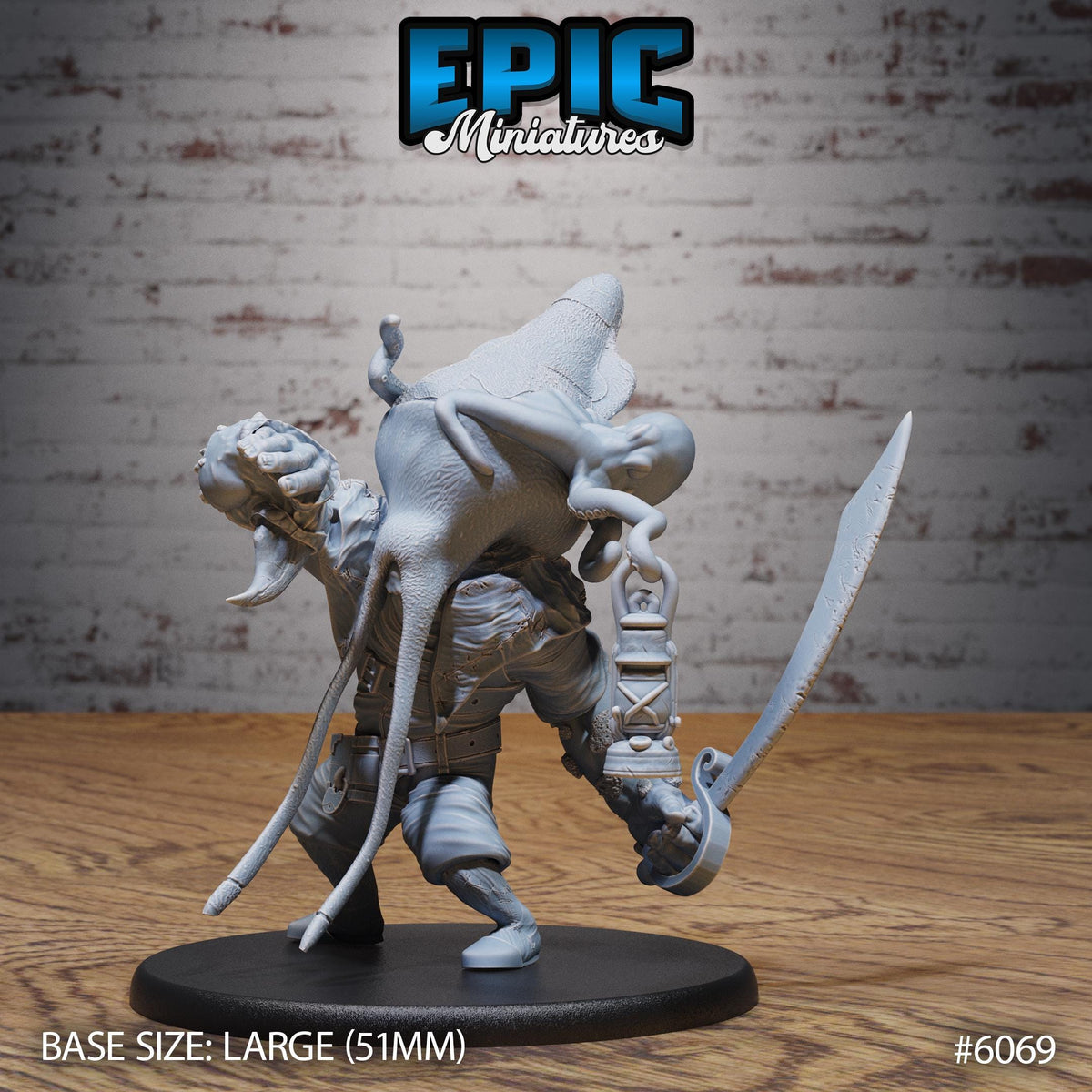Squidman Hulk Option #6069 front DND miniature Corsair Waters 16k resin