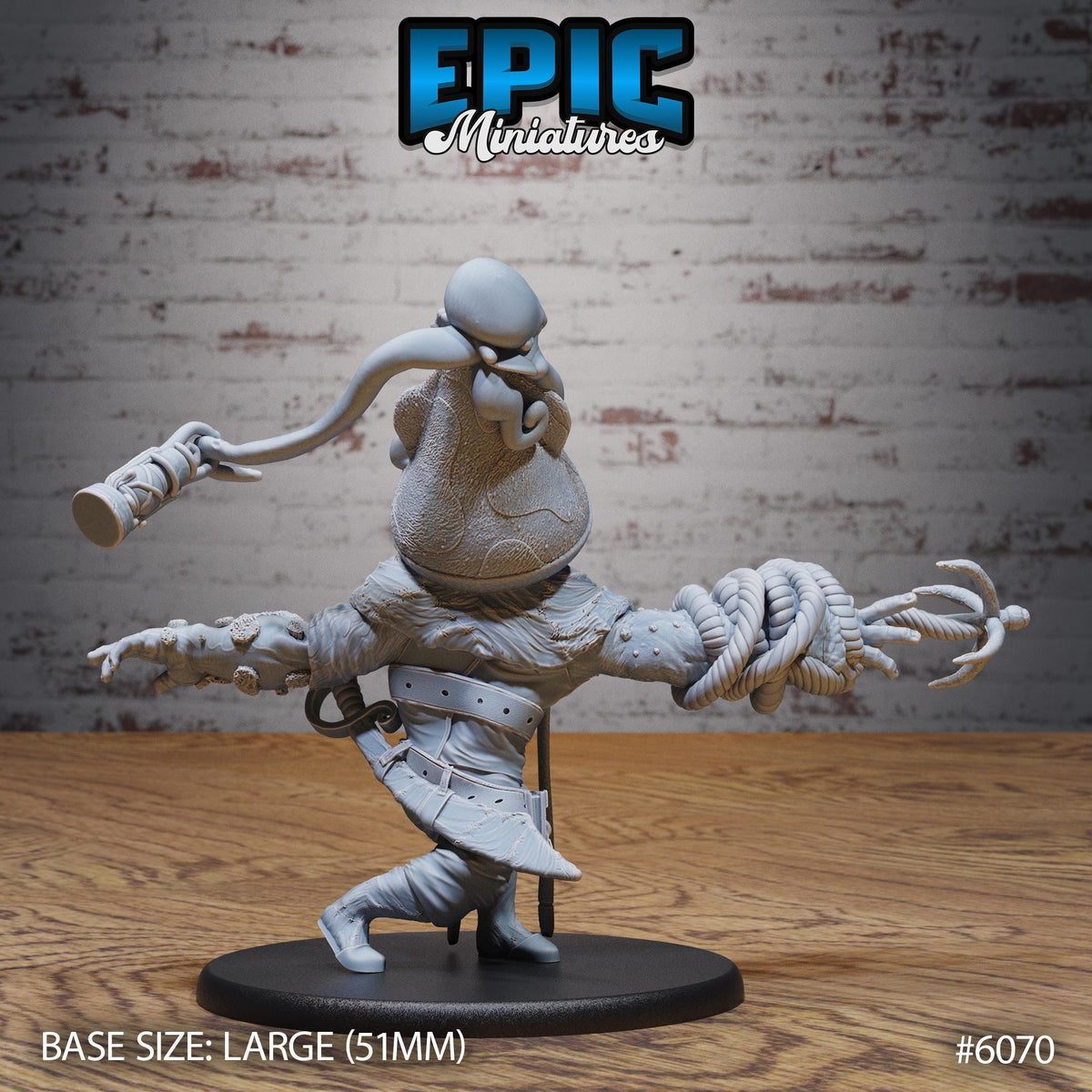 Squidman Hulk Option #6070 back DND miniature Corsair Waters 16k resin