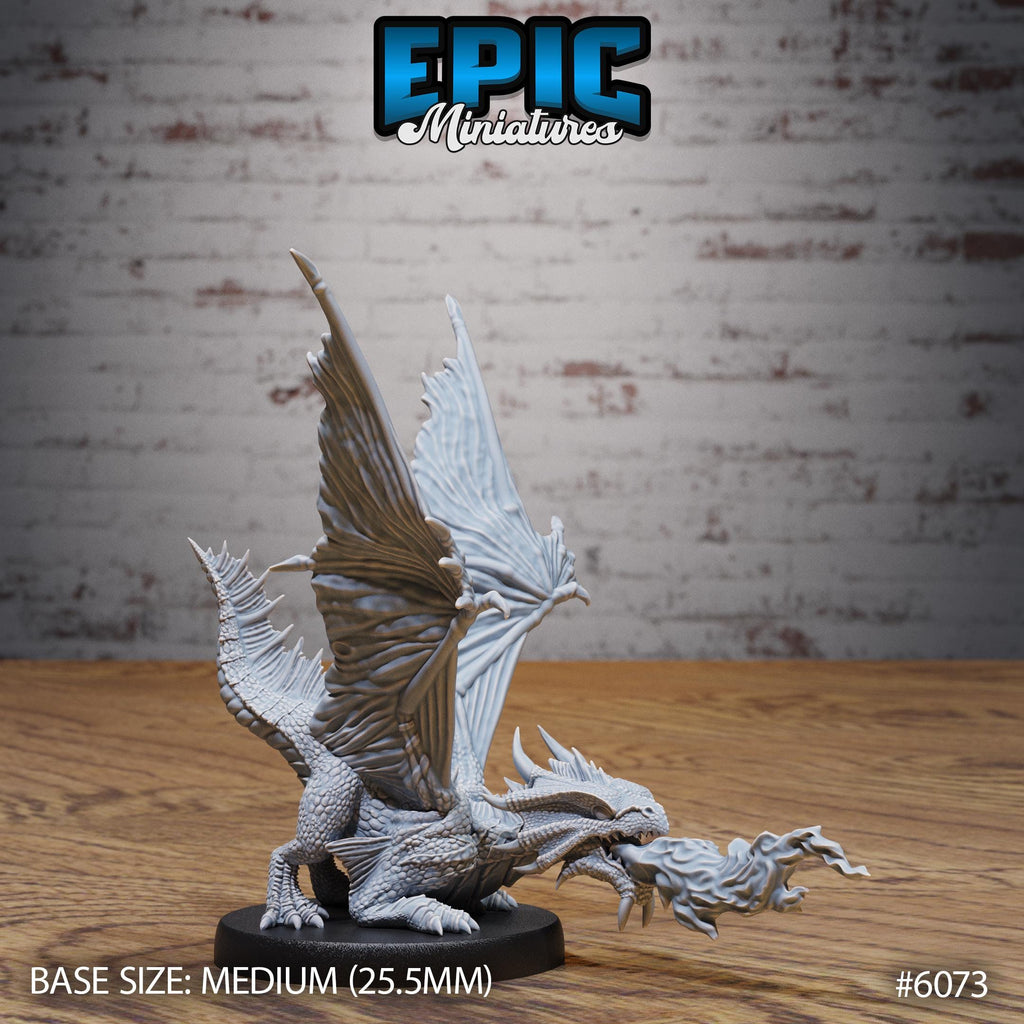 Bronze Dragon Wyrmling Option #6073 front DND miniature Corsair Waters 16k resin