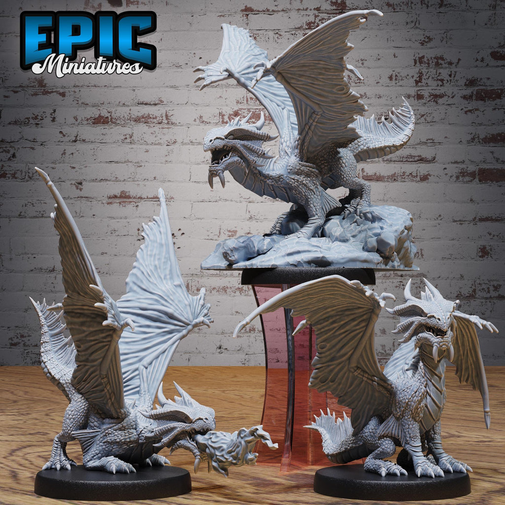 Bronze Dragon Wyrmling Set of 3 DND miniatures group photo Corsair Waters