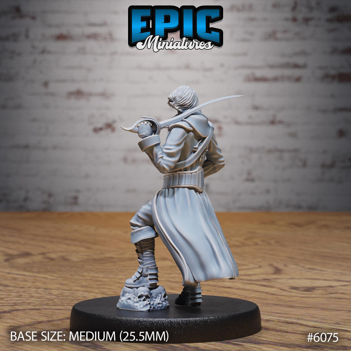Sea Adventurer Option #6075 back DND miniature Corsair Waters 16k resin