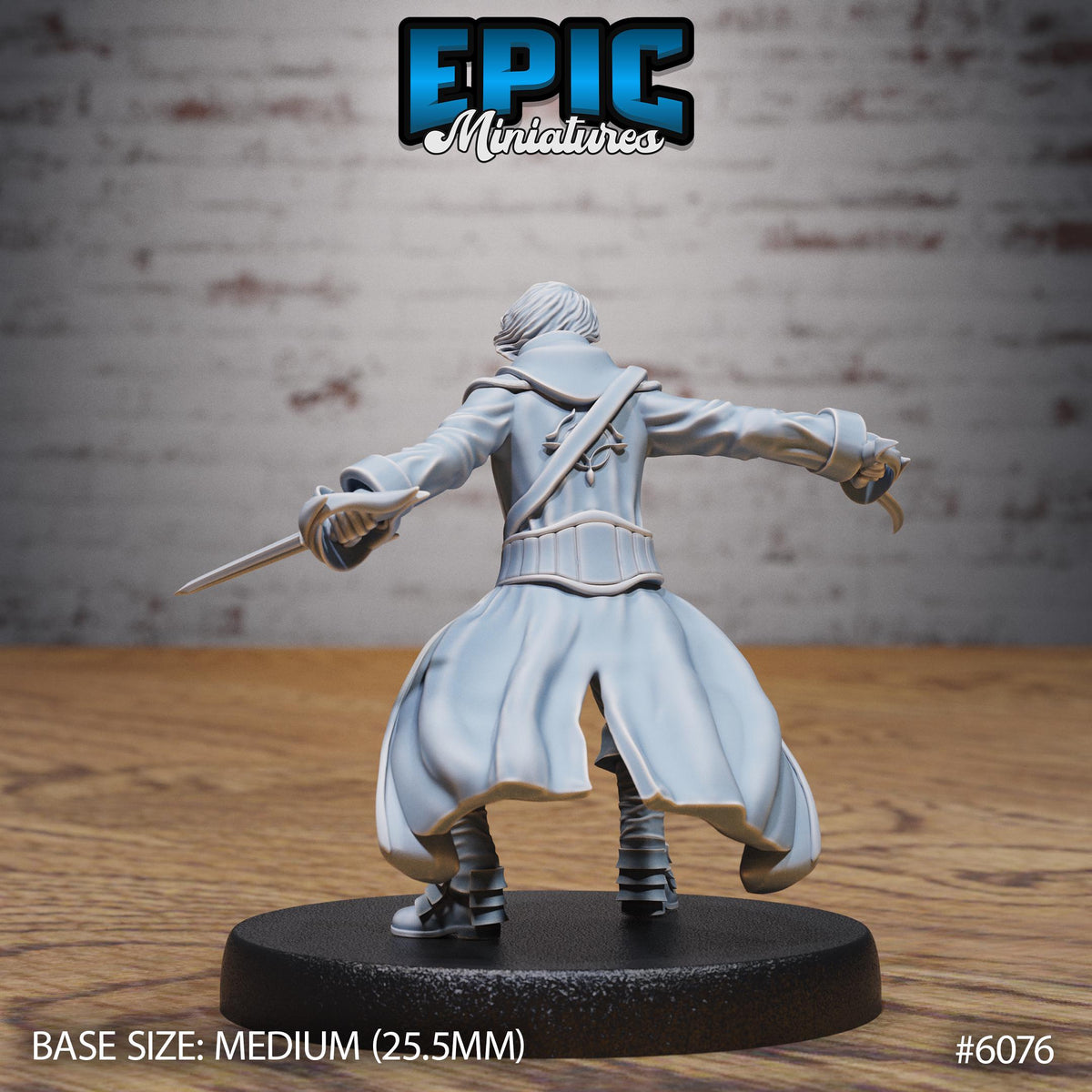 Sea Adventurer Option #6076 back DND miniature Corsair Waters 16k resin