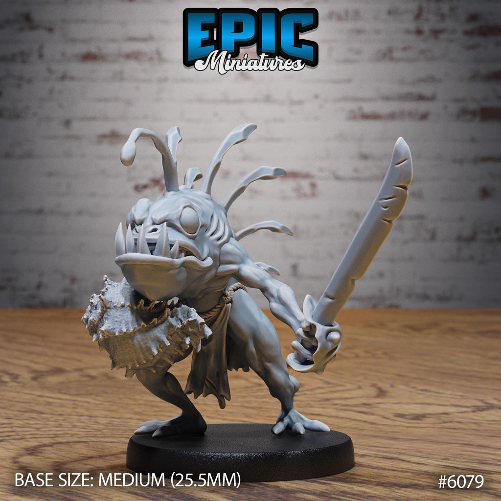 Angler Fish Savage Option #6079 front DND miniature Corsair Waters 16k resin