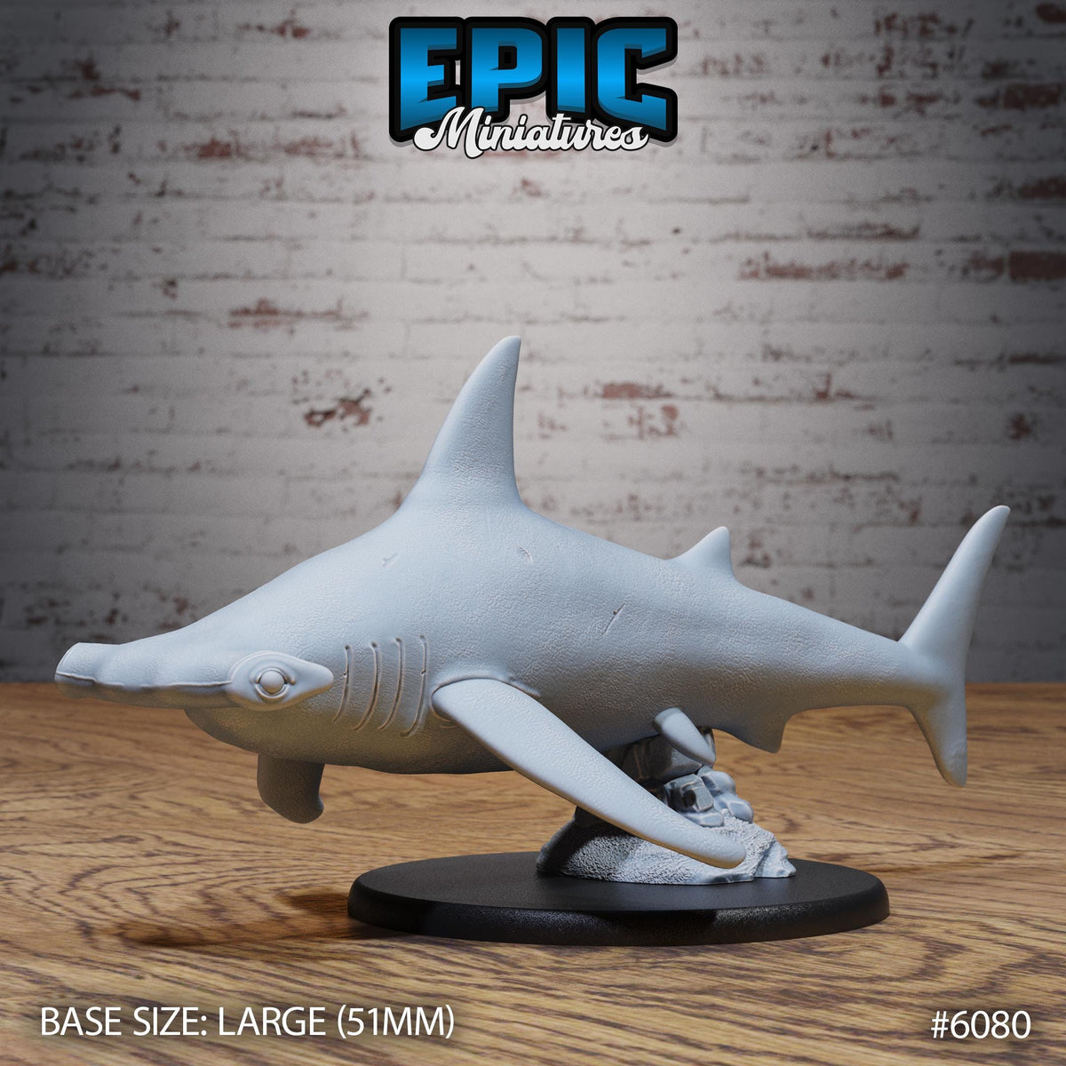 Hammerhead Shark Option #6080 front DND miniature Corsair Waters 16k resin