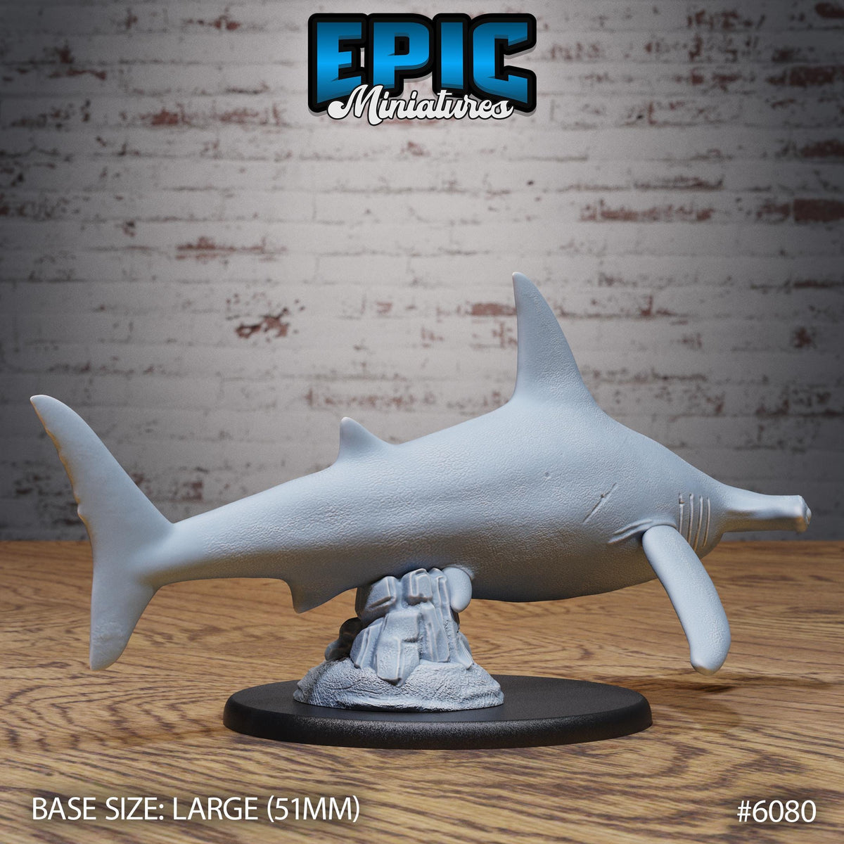 Hammerhead Shark Option #6080 (2) front DND miniature Corsair Waters 16k resin