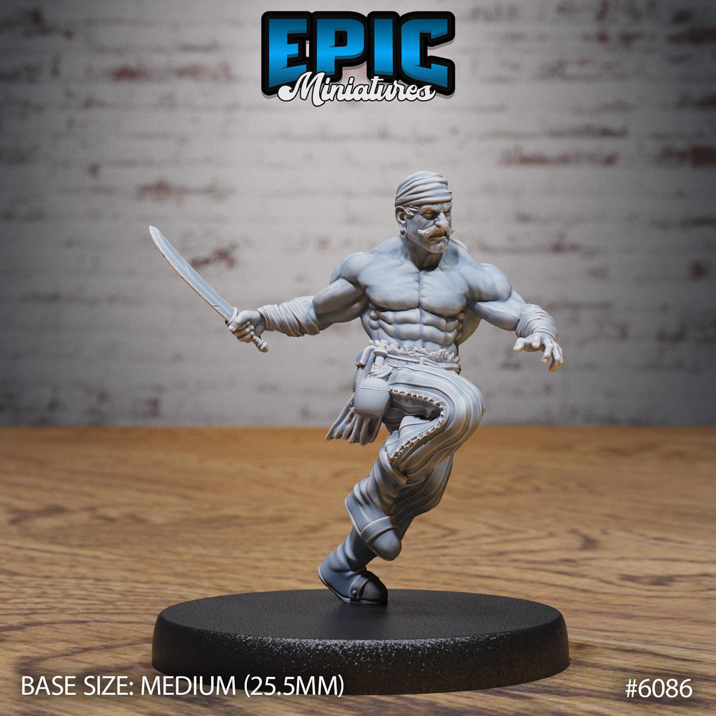 Muscle Pirate Option #6086 front DND miniature Corsair Waters 16k resin