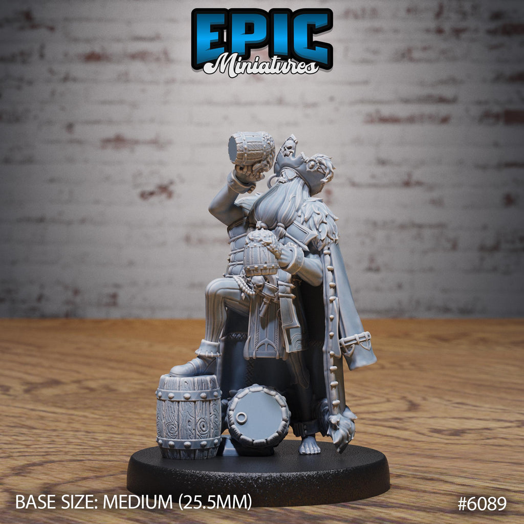 Ghost Captain Option #6089 front DND miniature Corsair Waters 16k resin