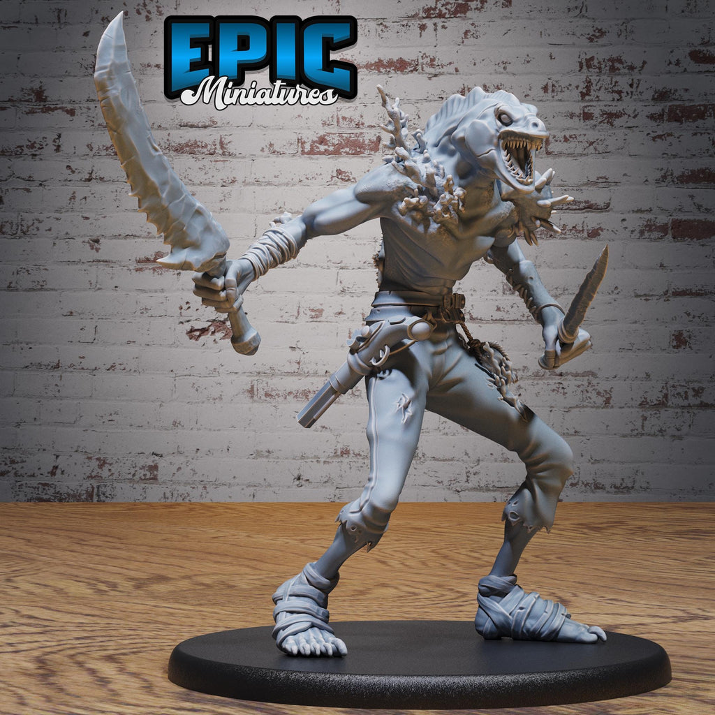 Eelfolk Pirate DND miniatures group photo Corsair Waters