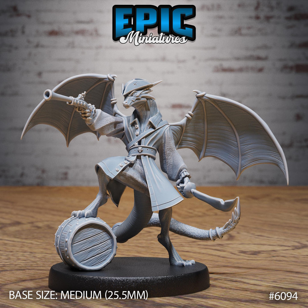 Draco Pirate Option #6094 front DND miniature Corsair Waters 16k resin