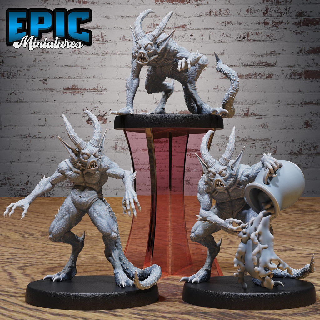 Quasit Classic Set of 3 DND miniatures group photo Demons of Torment