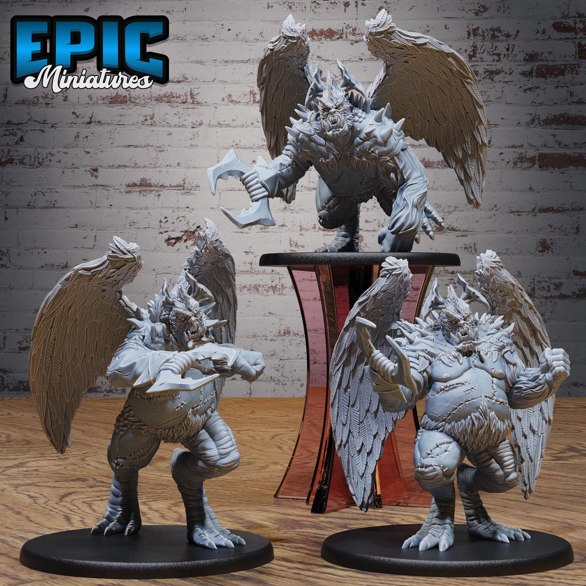 Demonflesh Golem Set of 3 DND miniatures group photo Demons of Torment