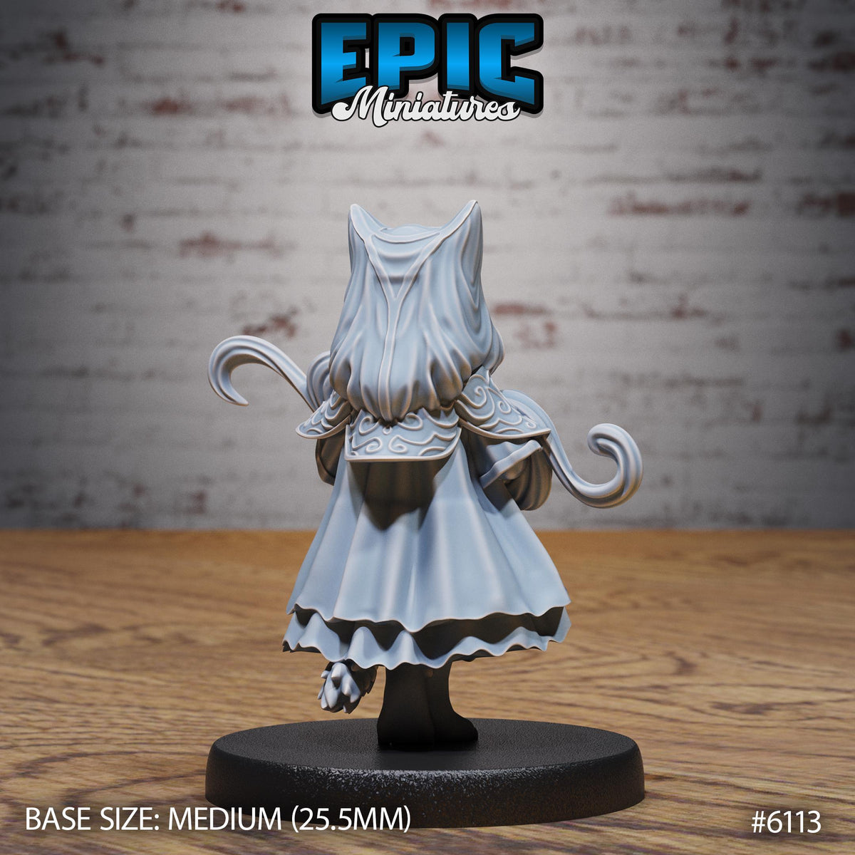 Catfolk Warlock Option #6113 back DND miniature Demons of Torment 16k resin