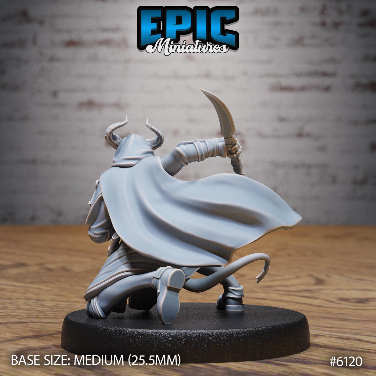 Tiefling Assassin Option #6120 back DND miniature Demons of Torment 16k resin