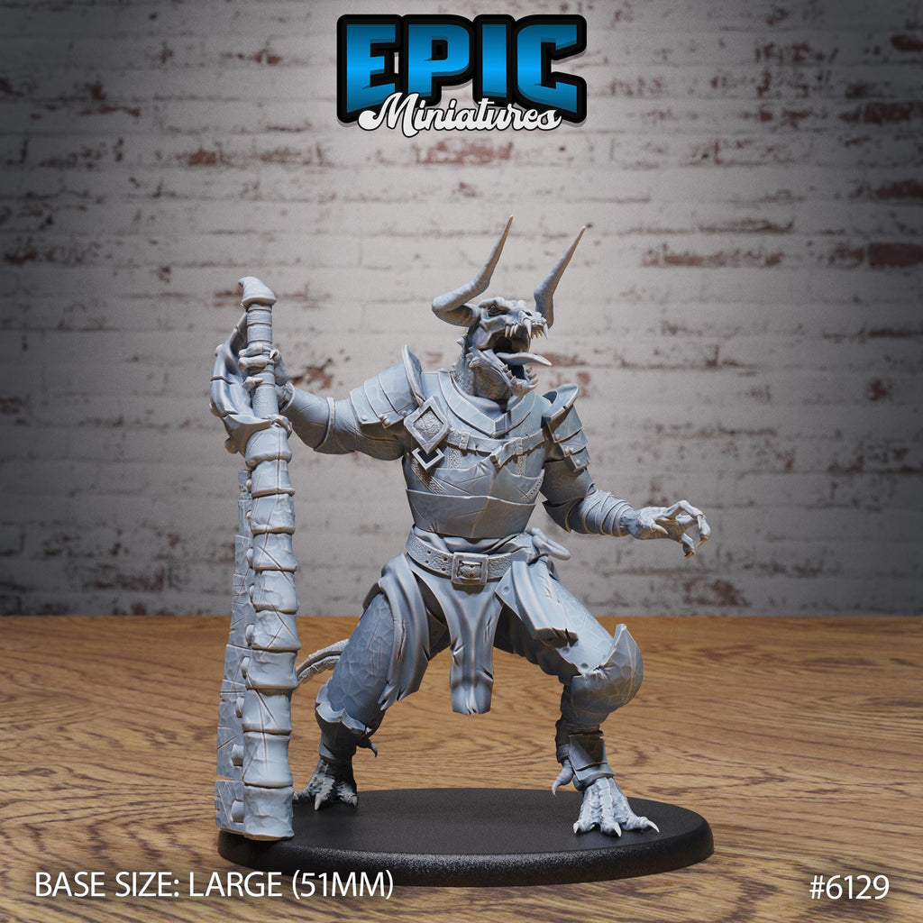 Demon Knight Option #6129 front DND miniature Demons of Torment 16k resin