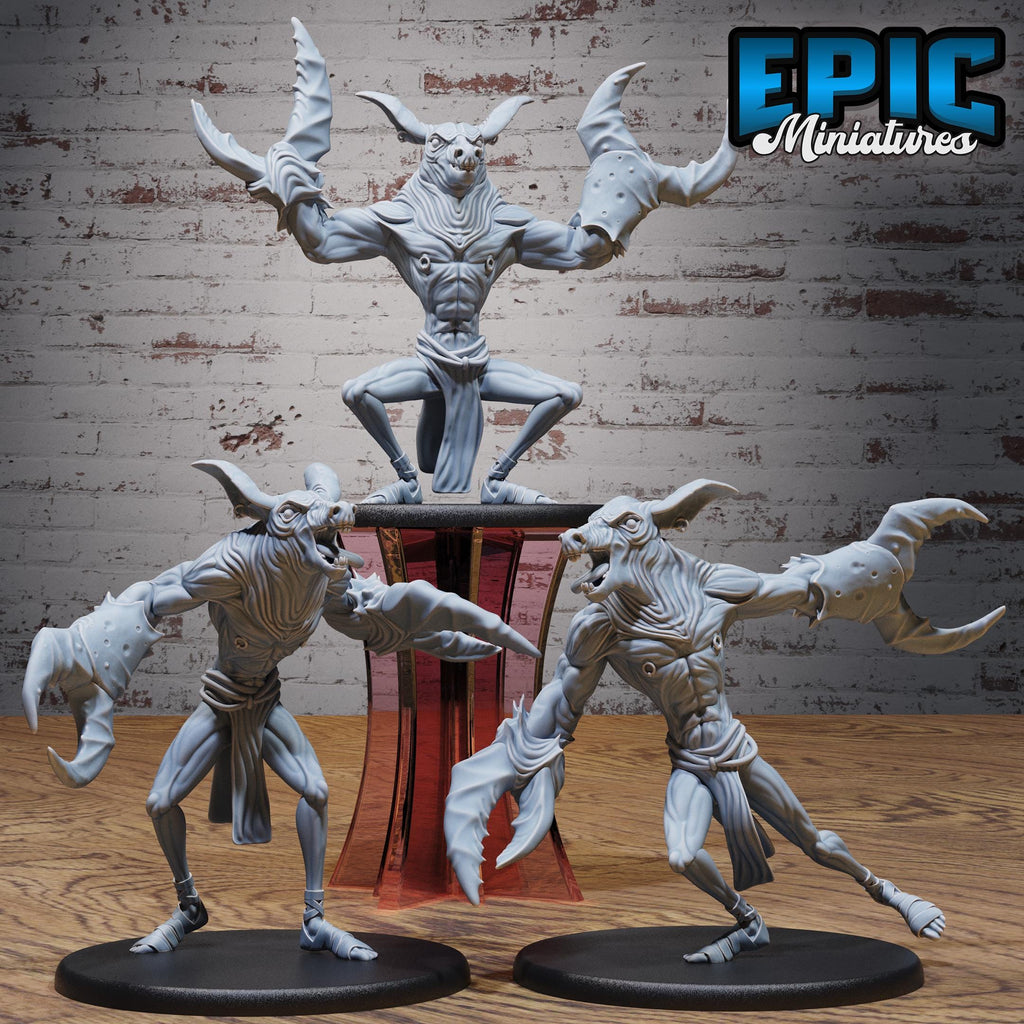 Doncrab Demon Set of 3 DND miniatures group photo Demons of Torment
