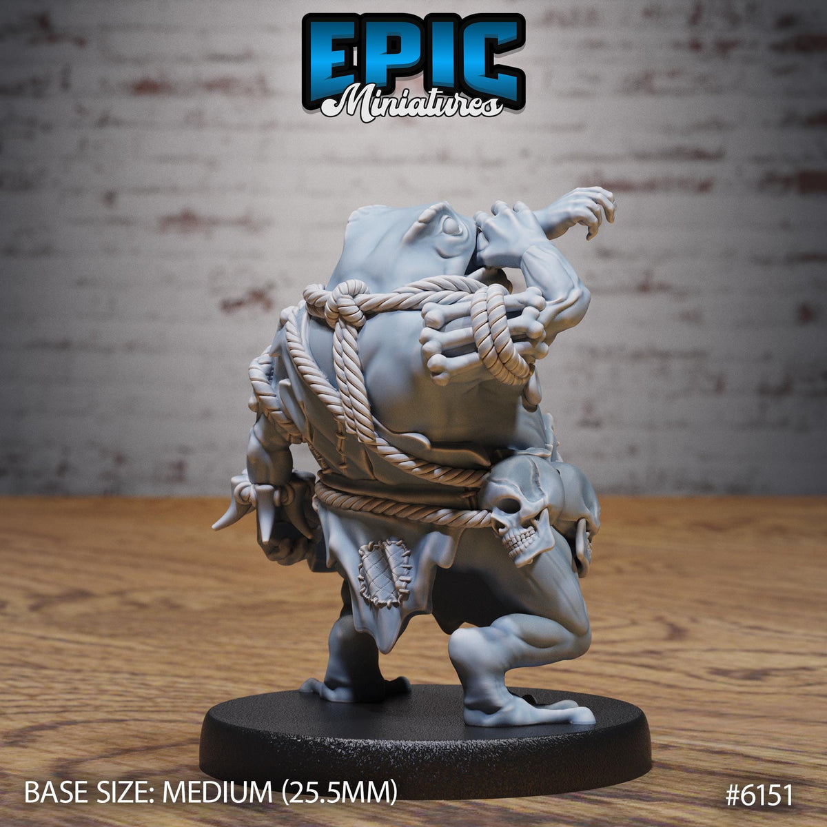 Toad Folk Option #6151 back DND miniature Swamp Adventure 16k resin
