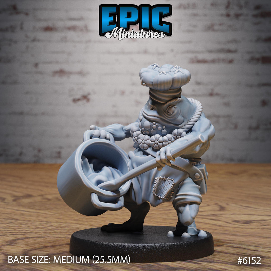 Toad Folk Option #6152 front DND miniature Swamp Adventure 16k resin