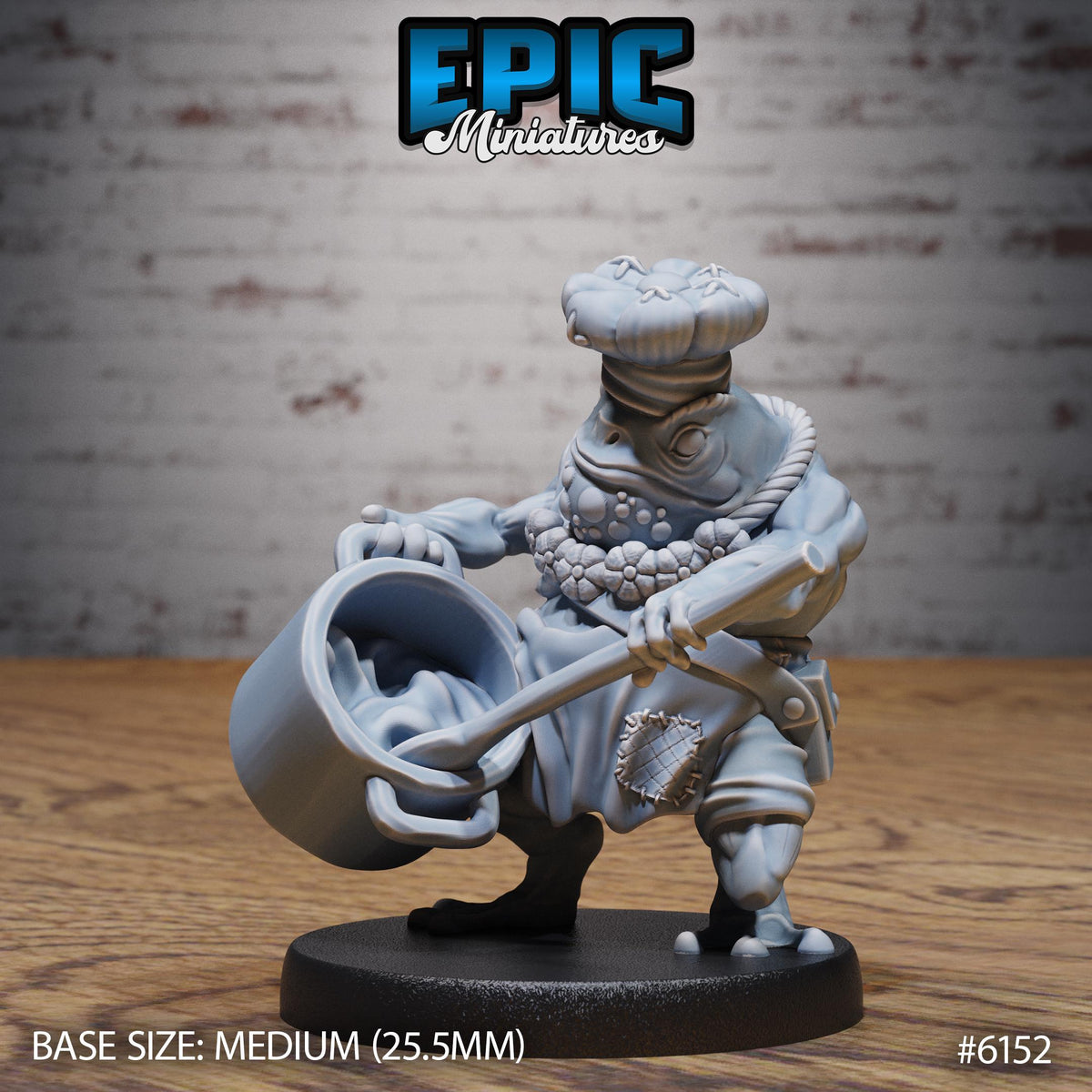 Toad Folk Option #6152 front DND miniature Swamp Adventure 16k resin