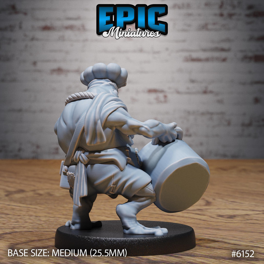 Toad Folk Option #6152 back DND miniature Swamp Adventure 16k resin