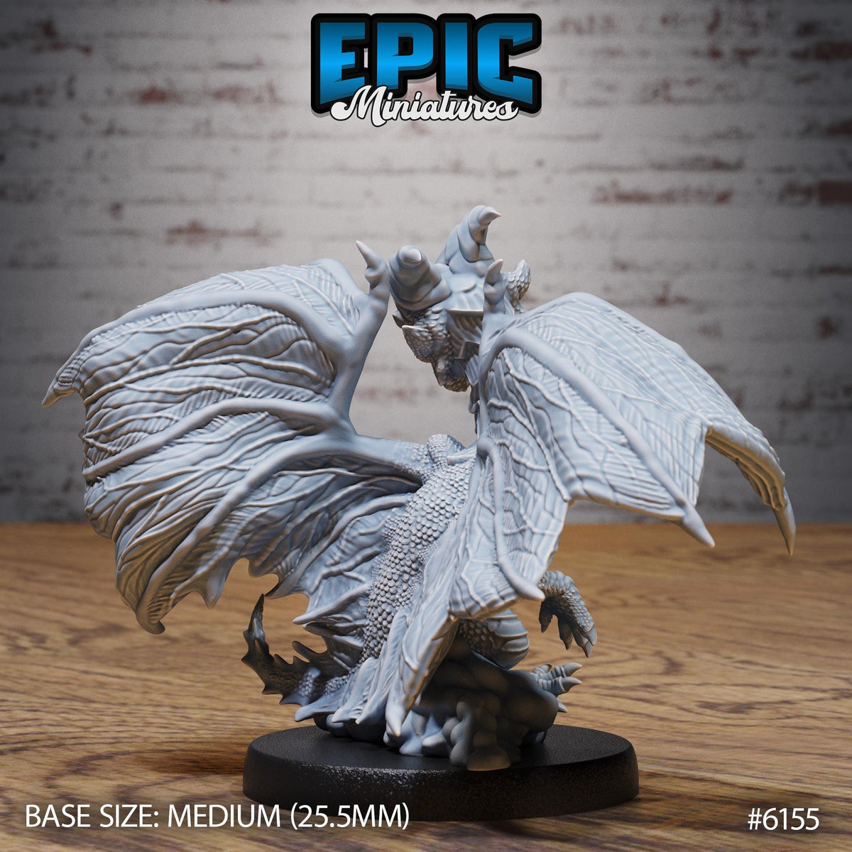 Copper Dragon Wyrmling Option #6155 back DND miniature Swamp Adventure 16k resin