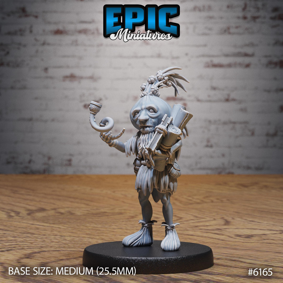 Garlic Druid Option #6165 front DND miniature Swamp Adventure 16k resin