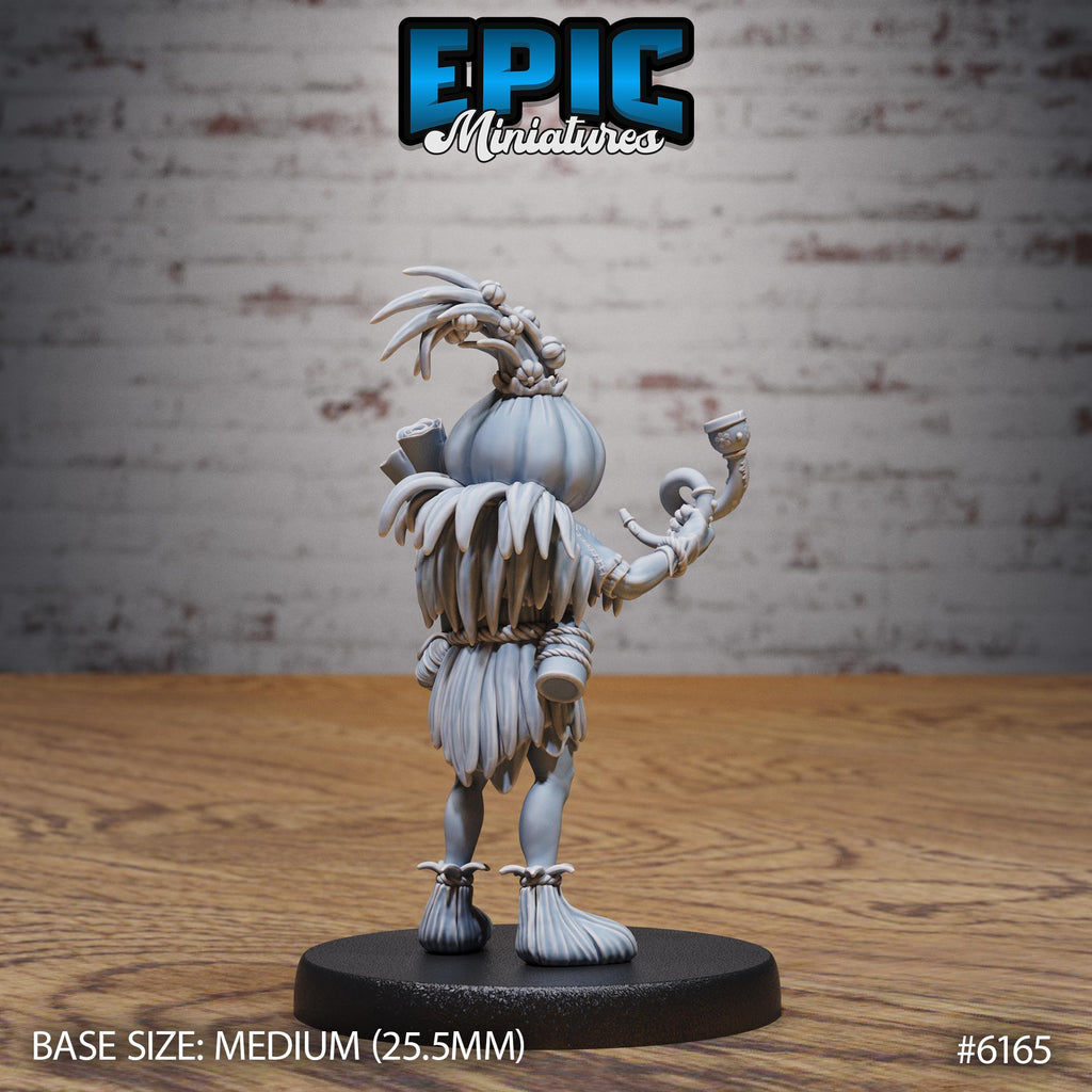 Garlic Druid Option #6165 back DND miniature Swamp Adventure 16k resin
