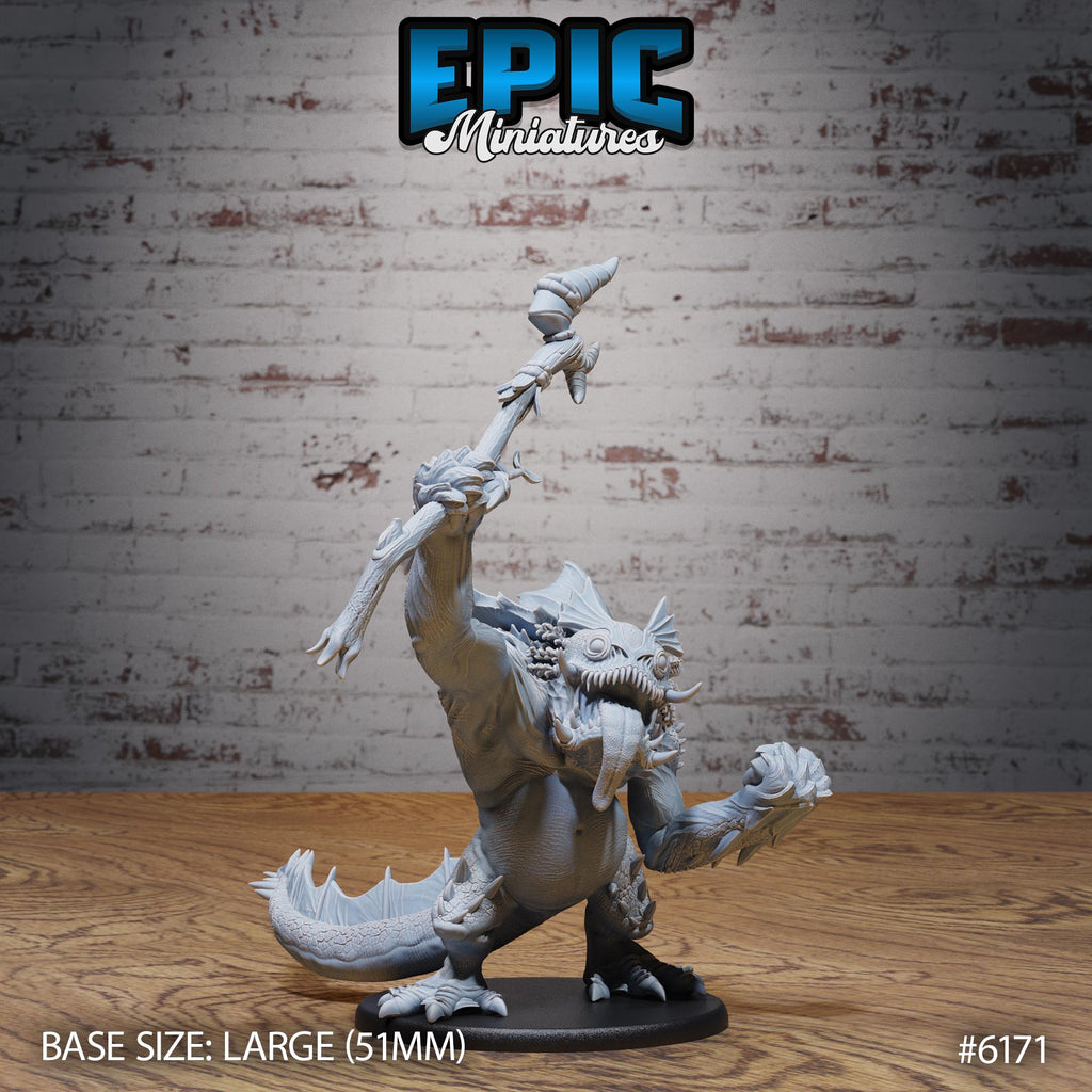 Amphibian Beast Option #6171 front DND miniature Swamp Adventure 16k resin