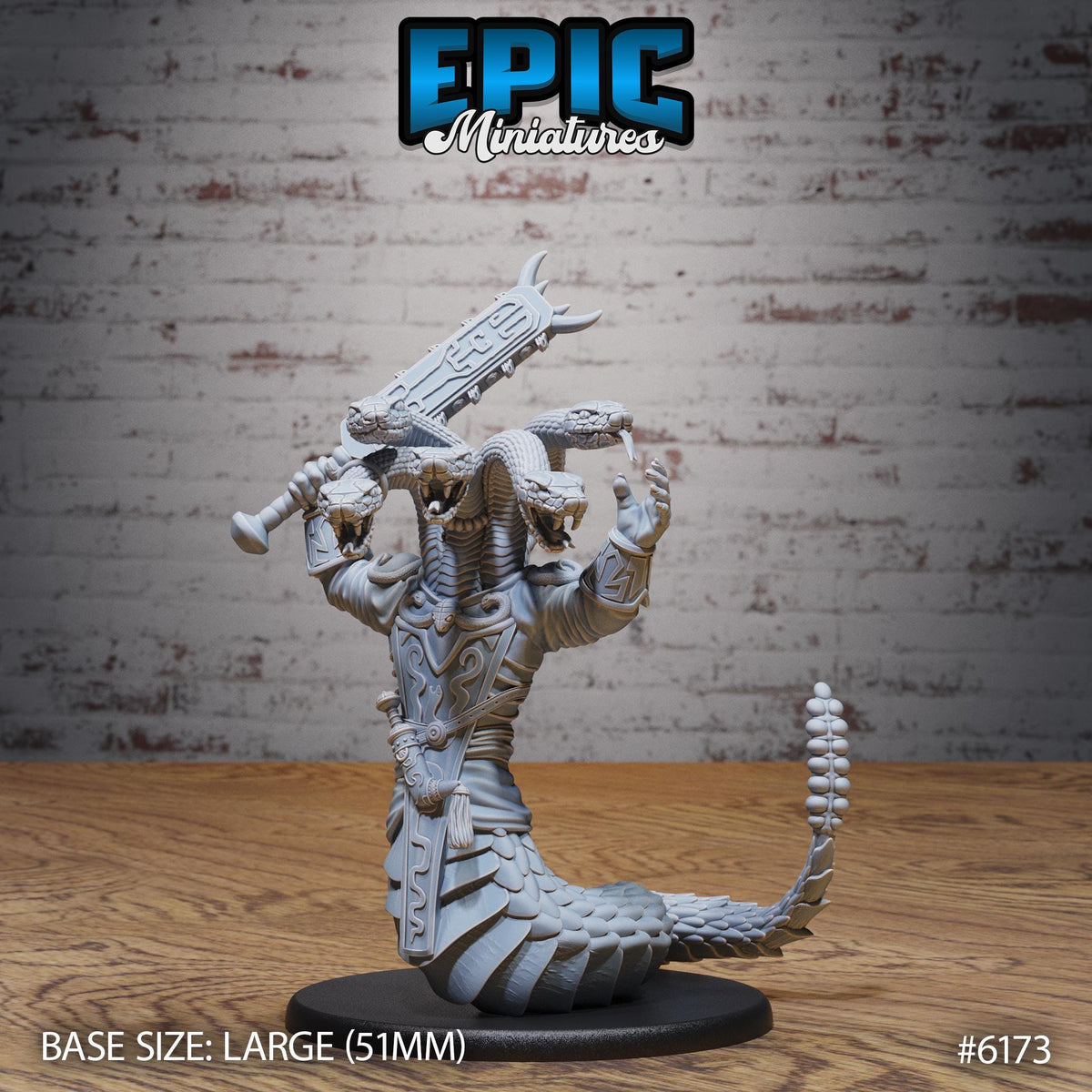 Snake Shaman Option #6173 front DND miniature Swamp Adventure 16k resin