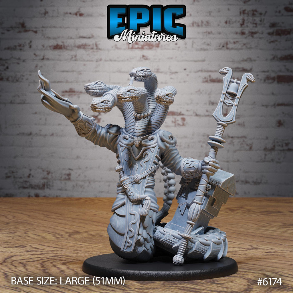 Snake Shaman Option #6174 front DND miniature Swamp Adventure 16k resin