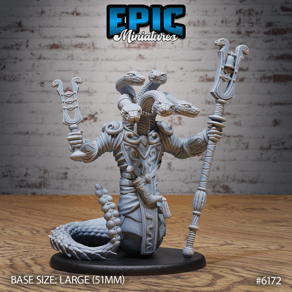 Snake Shaman Option #6172 front DND miniature Swamp Adventure 16k resin
