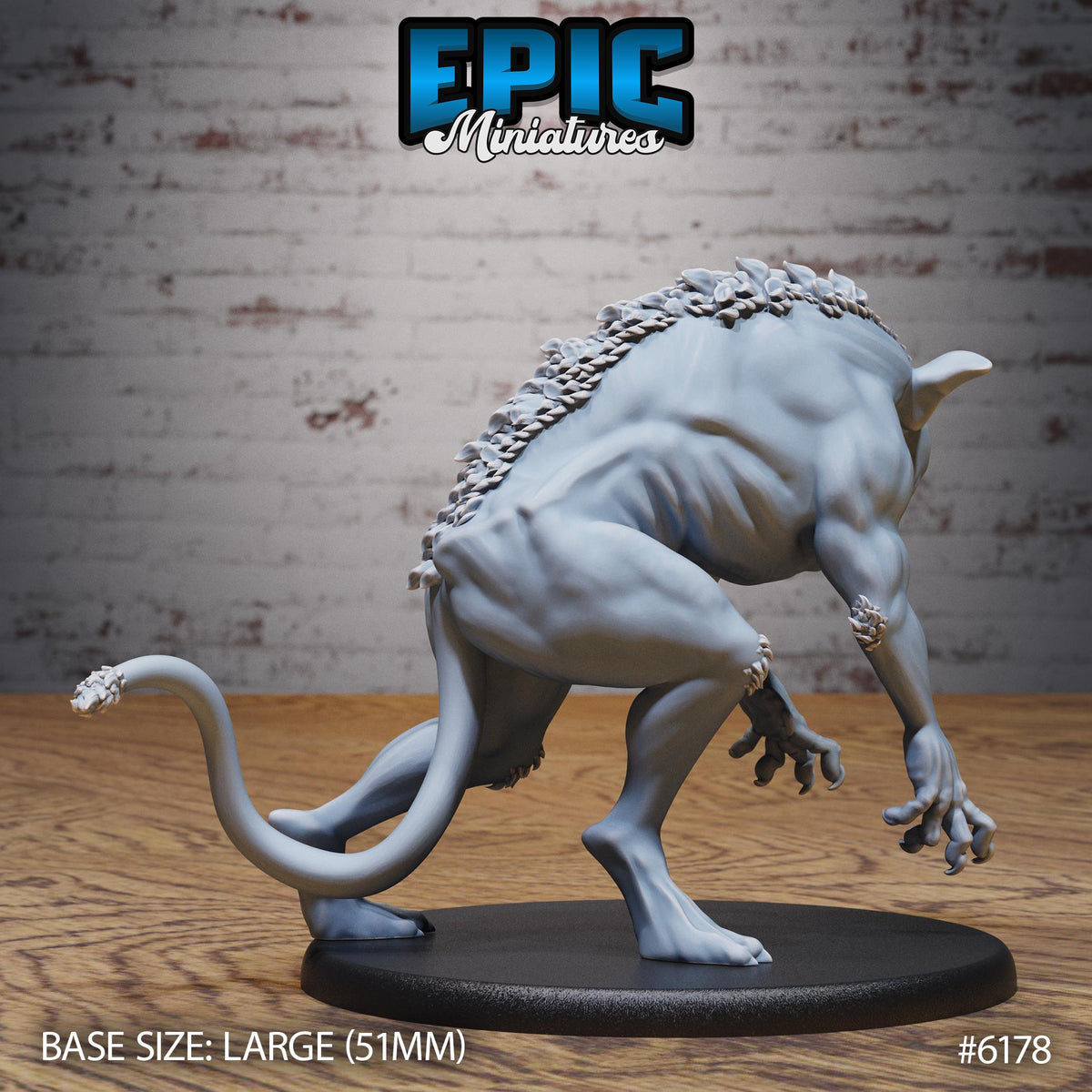 Chupacabra Option #6178 back DND miniature Swamp Adventure 16k resin