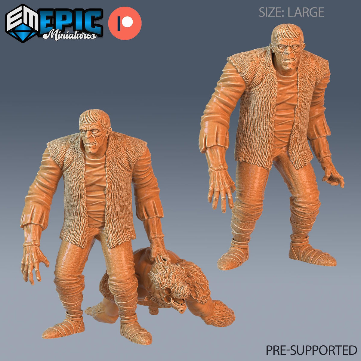 Frankenstein's Monster Set of 2 DND miniatures group photo Tombs of Demise