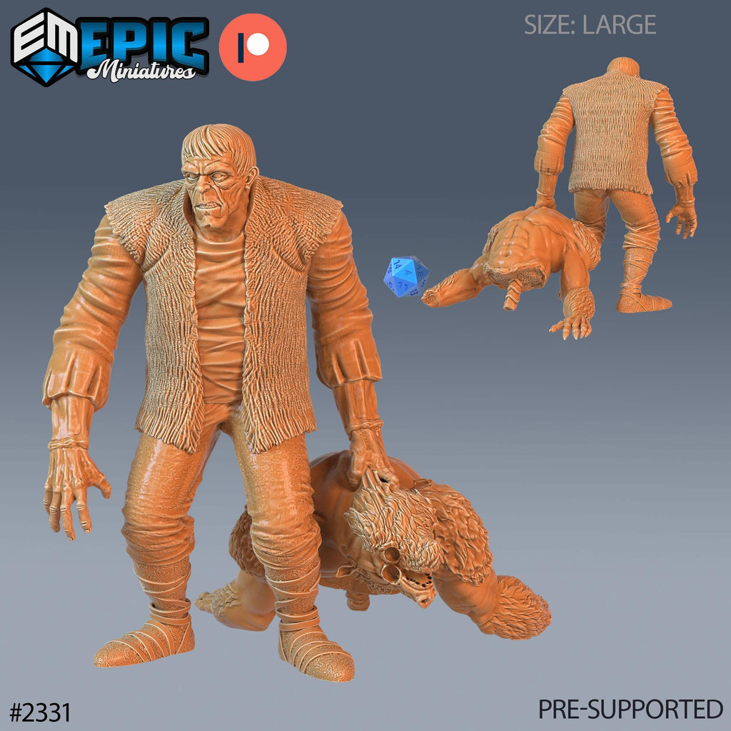 Frankenstein's Monster Option #2331 front DND miniature Tombs of Demise 16k resin